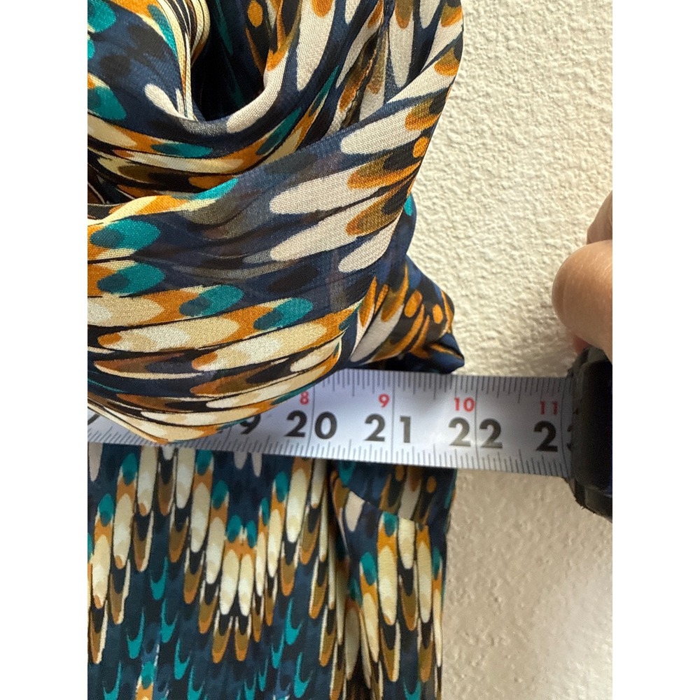 I.N. Studio Womens Size 16 Sheath Dress Geometric Print Split Sleeve Black Blue - Picture 7 of 7